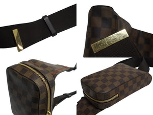 LOUIS VUITTON ルイヴィトン ジェロニモス ウエストバッグ ボディバッグ N51994 ダミエ ブラウン 美品 中古 4b003799