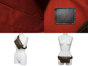 LOUIS VUITTON ルイヴィトン ジェロニモス ウエストバッグ ボディバッグ N51994 ダミエ ブラウン 美品 中古 4b003799