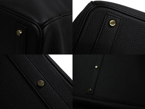 新品同様 HERMES エルメス スペシャルオーダー Haut a Courroies オータクロア 55 ハンドバッグ トゴ ブラック ゴールド金具 U刻印 中古 4b003809