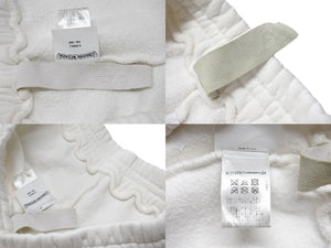 CHROME HEARTS クロムハーツ パテントレザークロスパッチ Y NOT スウェットパンツ RN#97729 コットン ホワイト サイズXS 美品 中古 4b003823 