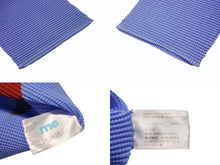 Load image into Gallery viewer, me ISSEY MIYAKE ミー イッセイミヤケ ハイネック プリーツ カットソー ブルー Mi61FJ401 ポリエステル サイズF 美品 中古 4b003825