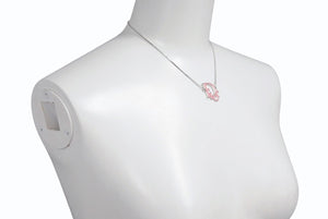 極美品 Christian Dior クリスチャンディオール diorロゴ CD ピンクトロッタープレート ネックレス メタル ピンク シルバー 中古 4b003826