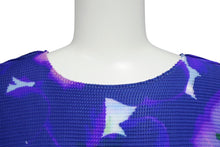 Load image into Gallery viewer, me ISSEY MIYAKE ミー イッセイミヤケ 花柄 プリーツ 半袖 カットソー パープル ホワイト ポリエステル Mi61FJ401 サイズF 美品 中古 4b003829