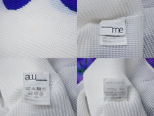 Load image into Gallery viewer, me ISSEY MIYAKE ミー イッセイミヤケ 花柄 プリーツ 半袖 カットソー パープル ホワイト ポリエステル Mi61FJ401 サイズF 美品 中古 4b003829