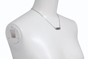 極美品 CHRISTIAN DIOR クリスチャンディオール ネックレス ロゴプレート ベネチアンチェーン メタル シルバー レッド 7.2g 中古 4b003830