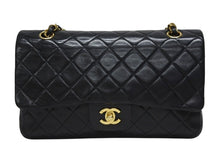 Load image into Gallery viewer, 極美品 CHANEL シャネル マトラッセ25 Wフラップ Wチェーンショルダーバッグ 1番台 ラムスキン ココマーク ブラック 中古 4b003834