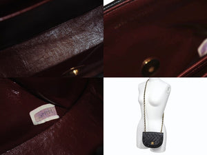 極美品 CHANEL シャネル ホーボー チェーンショルダーバッグ 1番台 ココマーク ラムスキン キルティング ブラック ゴールド金具 中古 4b003839