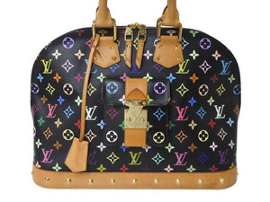 LOUIS VUITTON ルイヴィトン アルマGM ハンドバッグ M40442 モノグラム マルチカラー ブラック 村上隆 美品 中古 4b003841