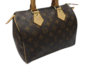 LOUIS VUITTON ルイヴィトン スピーディ25 ハンドバッグ M41109 モノグラム PVC レザー ブラウン ゴールド金具 美品 中古 4b003842