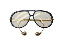 Load image into Gallery viewer, BOTTEGAVENETA ボッテガヴェネタ ドロップ パイロット サングラス BV1273S サイズ63□12-180 XL ブラック イエロー 美品 中古 4b003844