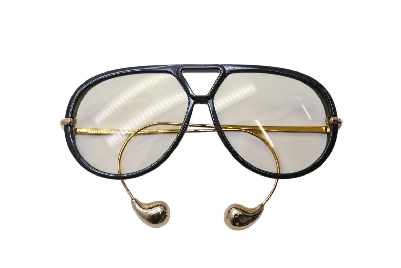 Bottega Veneta ボッテガヴェネタ ネオンイエロー サングラス BOTTEGAVENETA ボッテガヴェネタ ドロップ パイロット