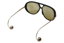 Load image into Gallery viewer, BOTTEGAVENETA ボッテガヴェネタ ドロップ パイロット サングラス BV1273S サイズ63□12-180 XL ブラック イエロー 美品 中古 4b003844