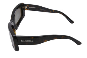 BALENCIAGA バレンシアガ レクタングル サングラス BB0286S サイズ69□18-140 XL べっ甲カラー ブラウン 美品 中古 4b003847