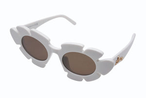 LOEWE ロエベ サングラス フラワーシェイプ PAULA's IBIZA LW40088U インジェクションナイロン イタリア製 ホワイト 美品 中古 4b003851