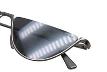 Load image into Gallery viewer, 極美品 EMPORIO ARMANI エンポリオアルマーニ ハーフリム サングaラス メガネ EA2143 ブラック シルバー サイズ57◻︎12 中古 4b003852