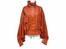 Load image into Gallery viewer, 新品未使用 ZIMMERMANN ジマーマン Illustration Biker Jacket ジャケット 1016JF241 レザー オレンジ サイズ１ ゴールド金具 中古 4b003856