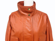 Load image into Gallery viewer, 新品未使用 ZIMMERMANN ジマーマン Illustration Biker Jacket ジャケット 1016JF241 レザー オレンジ サイズ１ ゴールド金具 中古 4b003856