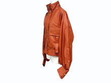 Load image into Gallery viewer, 新品未使用 ZIMMERMANN ジマーマン Illustration Biker Jacket ジャケット 1016JF241 レザー オレンジ サイズ１ ゴールド金具 中古 4b003856