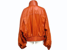 Load image into Gallery viewer, 新品未使用 ZIMMERMANN ジマーマン Illustration Biker Jacket ジャケット 1016JF241 レザー オレンジ サイズ１ ゴールド金具 中古 4b003856