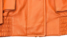 Load image into Gallery viewer, 新品未使用 ZIMMERMANN ジマーマン Illustration Biker Jacket ジャケット 1016JF241 レザー オレンジ サイズ１ ゴールド金具 中古 4b003856