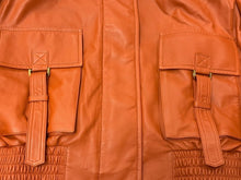 Load image into Gallery viewer, 新品未使用 ZIMMERMANN ジマーマン Illustration Biker Jacket ジャケット 1016JF241 レザー オレンジ サイズ１ ゴールド金具 中古 4b003856