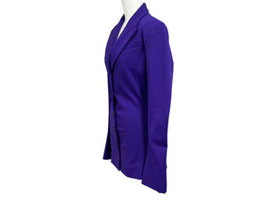 極美品 The Attico ジ アティコ Button-Down Fitted Jacket スーツジャケット 221WCG23 J017 255 パープル サイズ40 中古 4b003859