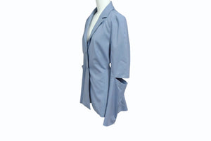 JACQUEMUS ジャックムス テーラードジャケット レディース サイズ38 ライトブルー ルーマニア製 変形シルエット 美品 中古 4b003860