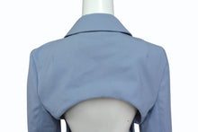 Load image into Gallery viewer, JACQUEMUS ジャックムス テーラードジャケット レディース サイズ38 ライトブルー ルーマニア製 変形シルエット 美品 中古 4b003860