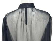 Load image into Gallery viewer, 新品未使用 DOLCE&amp;GABBANA ドルチェ アンド ガッバーナ ブラウス シアー ブラウス ブラック シルク 40 F7AG0TFU1AT 中古 4b003861