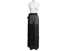 Load image into Gallery viewer, 新品未使用 DOLCE &amp; GABBANA ドルチェ&amp;ガッバーナ Long Silk Chiffon Skirt シアーラップスカート F4C0AT サイズ40 ブラック 中古 4b003867