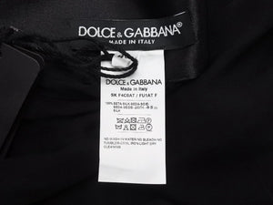 新品未使用 DOLCE & GABBANA ドルチェ&ガッバーナ Long Silk Chiffon Skirt シアーラップスカート F4C0AT サイズ40 ブラック 中古 4b003867