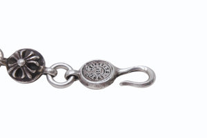 CHROME HEARTS クロムハーツ クロスボール ブレスレット #2 重量約66.1g 10LINK 全長約25.5cm 1991/.925刻印 シルバー95 美品 中古 4b003868 