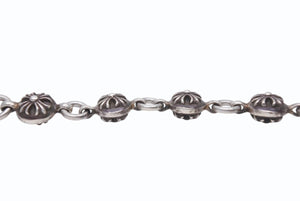 CHROME HEARTS クロムハーツ クロスボール ブレスレット #2 重量約66.1g 10LINK 全長約25.5cm 1991/.925刻印 シルバー95 美品 中古 4b003868 