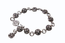 画像をギャラリービューアに読み込む, CHROME HEARTS クロムハーツ クロスボール ブレスレット #2 重量約66.1g 10LINK 全長約25.5cm 1991/.925刻印 シルバー95 美品 中古 4b003868 