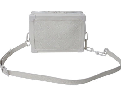 LOUIS VUITTON ルイヴィトン モノグラム トリヨンレザー ソフトトランク ショルダーバッグ ホワイト M53287 ヴァージル初期 美品 中古 4b003869