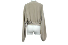 Load image into Gallery viewer, 極美品 Alexander McQueen アレキサンダーマックイーン スウェット 短丈 ベージュ コットン 1CC4211507 サイズXS 中古 4b003870