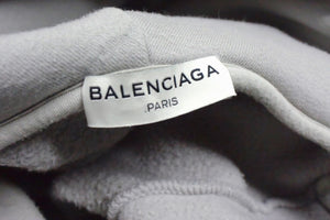 BALENCIAGA バレンシアガ スウェット トレーナー パーカー 短丈 UP57 2016 00564 ポルトガル製 ウール グレー サイズS 美品 中古 4b003871