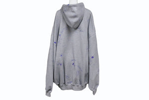 VETEMENTS ヴェトモン SCRIBBLED HOODIE ハンドペイントプリント オーバーサイズ プルオーバーパーカー グレー サイズXS UE54HD480G 美品 中古 4b003872