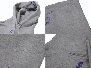 VETEMENTS ヴェトモン SCRIBBLED HOODIE ハンドペイントプリント オーバーサイズ プルオーバーパーカー グレー サイズXS UE54HD480G 美品 中古 4b003872