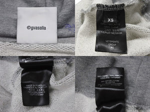 VETEMENTS ヴェトモン SCRIBBLED HOODIE ハンドペイントプリント オーバーサイズ プルオーバーパーカー グレー サイズXS UE54HD480G 美品 中古 4b003872