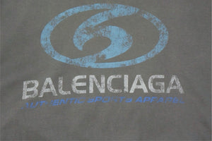 BALENCIAGA バレンシアガ Surfer Maxi T-Shirt Dress サーファー マキシ Tシャツ ドレス ワンピース フェードブラック サイズ1 784371 TPVM3 美品 中古 4b003874