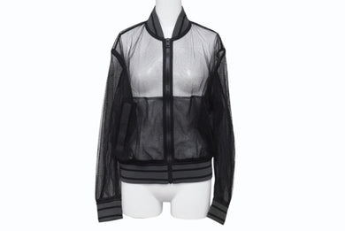 CHRISTIAN DIOR クリスチャンディオール ジャケット ブルゾン 027C16A8649 イタリア製 ポリアミド ブラック サイズ34 美品 中古 4b003876