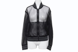 CHRISTIAN DIOR クリスチャンディオール ジャケット ブルゾン 027C16A8649 イタリア製 ポリアミド ブラック サイズ34 美品 中古 4b003876