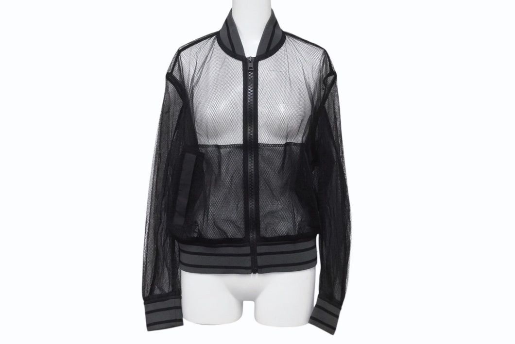 CHRISTIAN DIOR クリスチャンディオール ジャケット ブルゾン 027C16A8649 イタリア製 ポリアミド ブラック サイズ34 美品 中古 4b003876
