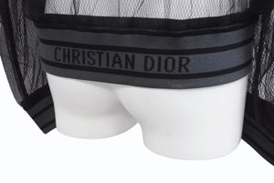 CHRISTIAN DIOR クリスチャンディオール ジャケット ブルゾン 027C16A8649 イタリア製 ポリアミド ブラック サイズ34 美品 中古 4b003876
