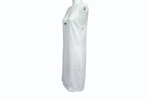 PRADA プラダ 23SS Ribbed Knit Jersey Dress リブニット ジャージー ドレス 33560C ホワイト サイズ42 美品 中古 4b003878