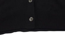 Load image into Gallery viewer, 極美品 HERMES エルメス ロング カーディガン ブラック 黒 カシミヤ シルク トップス ロゴ イタリア製 サイズ40 中古 4b003880