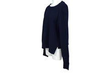 Load image into Gallery viewer, 極美品 CELINE セリーヌ フィービー期 バック リボン 変形 ニット ネイビー ウール 2 3BL0 トップス 紺色 サイズXS 中古 4b003881