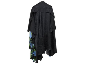 極美品 BALENCIAGA バレンシアガ ワンピース 花柄 575428 イタリア製 レーヨン シルク ブラック マルチカラー サイズ40 中古 4b003883