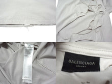 Load image into Gallery viewer, BALENCIAGA バレンシアガ 24SS Mirror Logo Oversized T-Shirt ミラーロゴ ダメージ加工 オーバーサイズ Tシャツ ホワイト サイズ2 739028 美品 中古 4b003884